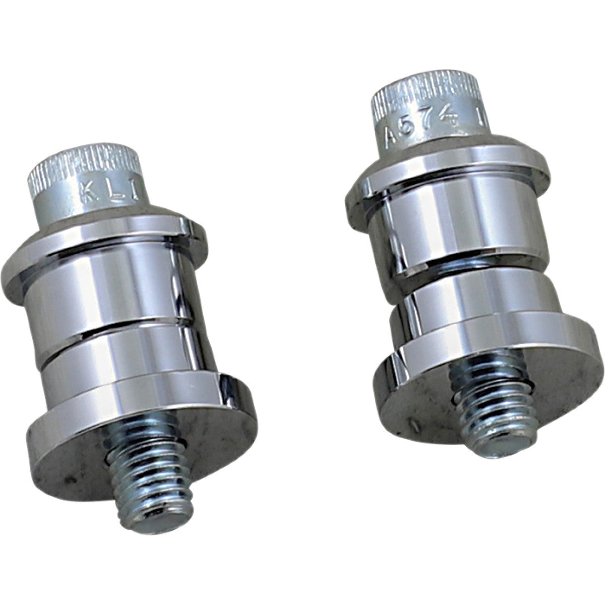 Solid Riser Bushings Chrome For Harley Davidson