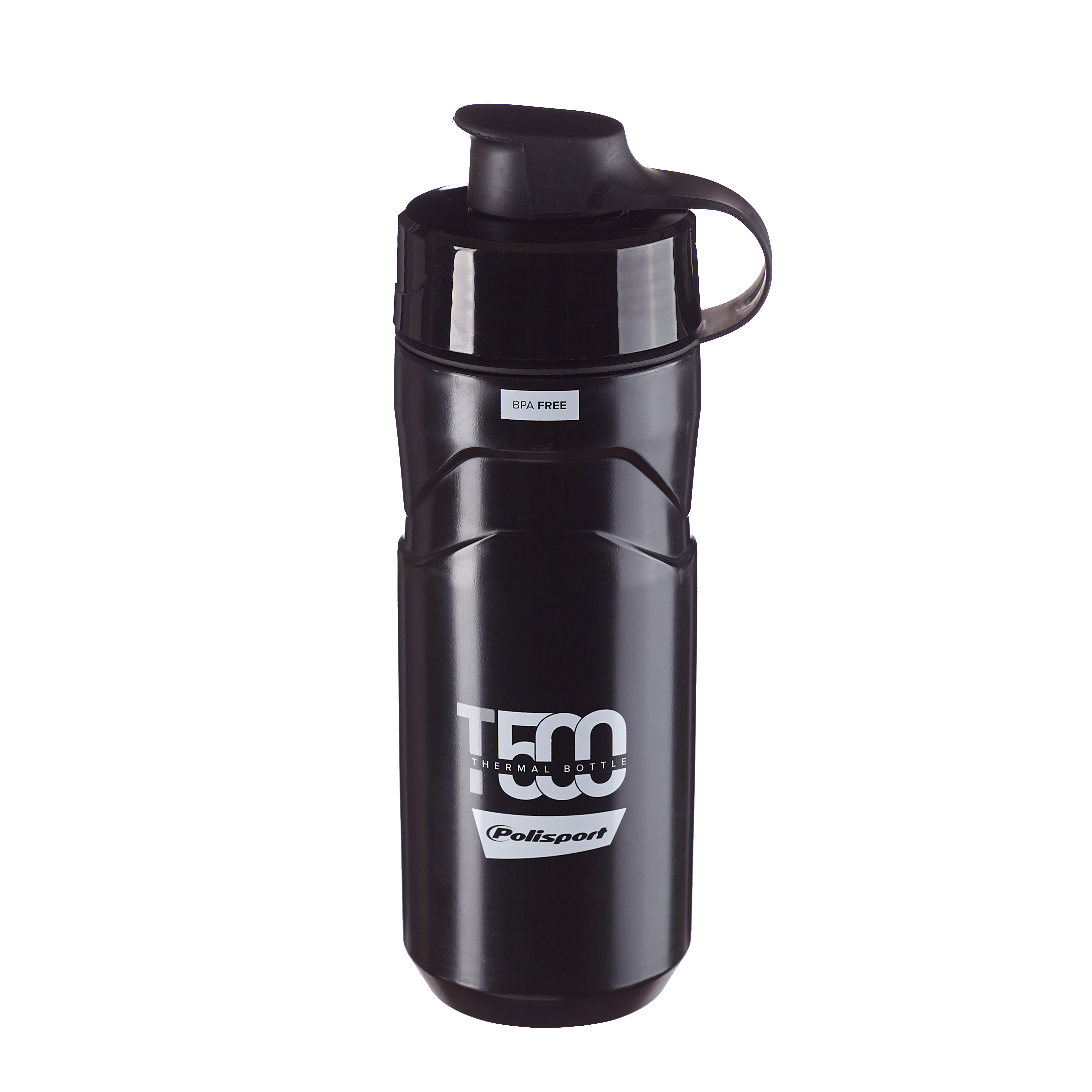 T500 Thermo-Trinkflasche Schwarz/Grau für E-Bike