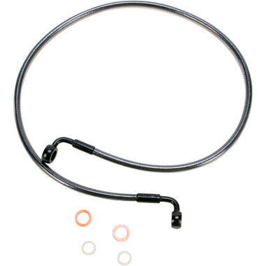 E-Z ALIGN DOT BRAIDED SINGLE DISC NON-ABS FRONT BRAKE LINES FOR HARLEY-DAVIDSON