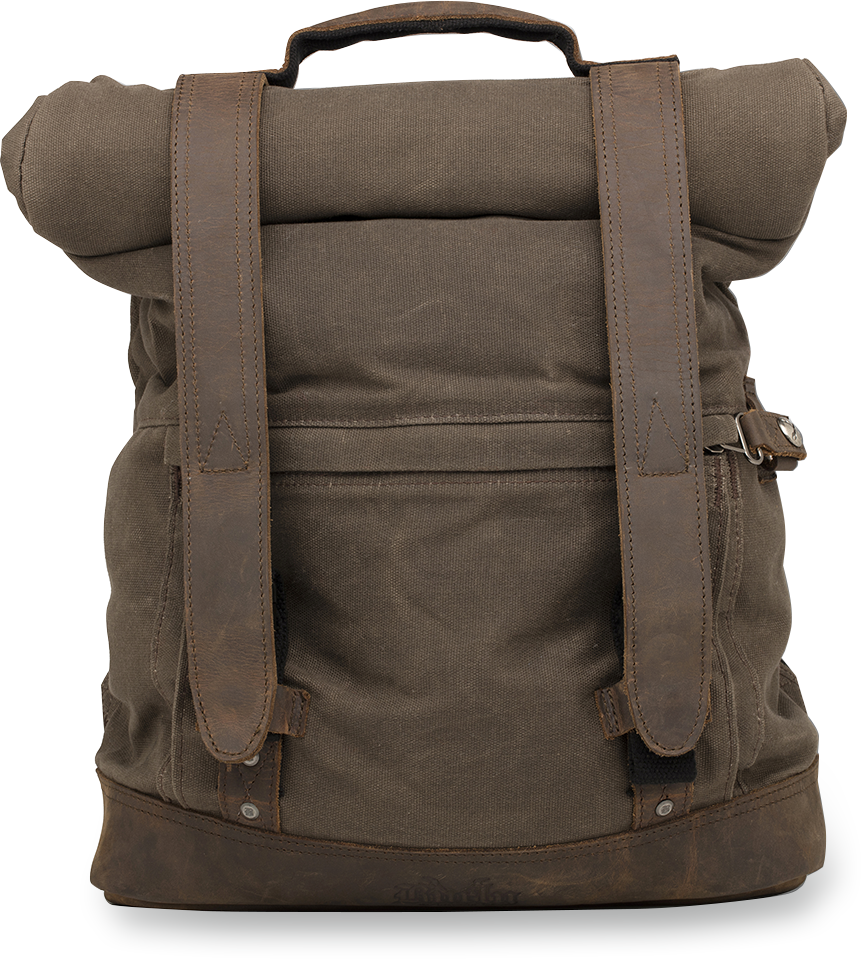 BURLY BRAND ROLL TOP BACKPACKS BACKPACK WAXED COTTON