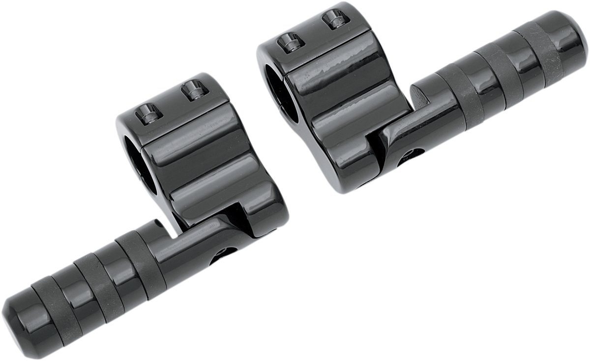 LINDBY CLAMP-ON FOOTPEGS FOOTPEG CLAMPON WIDE BLK
