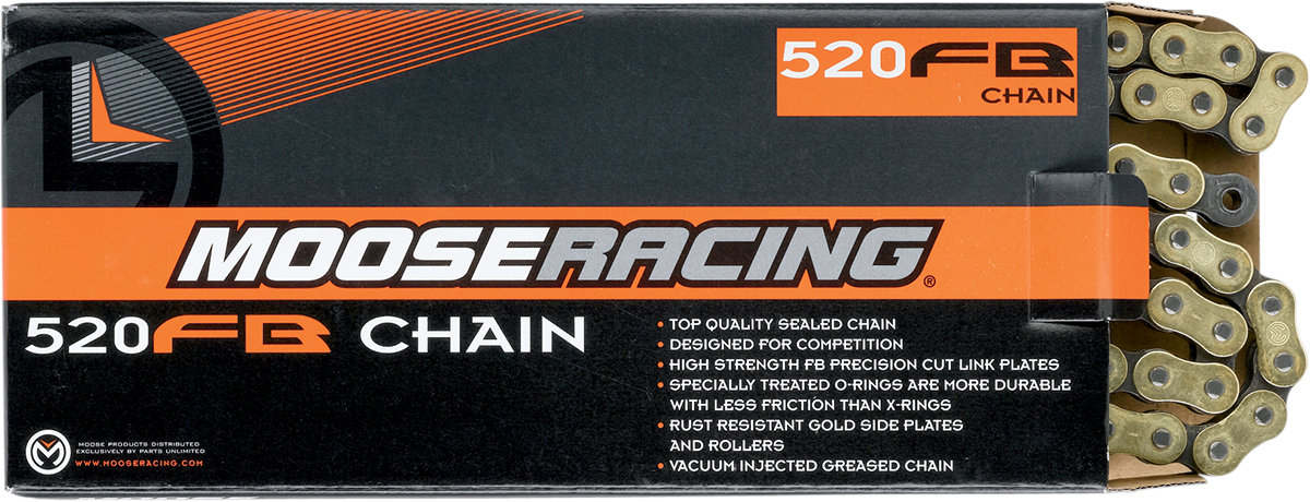 MOOSE RACING HARD-PARTS 520 FB CHAIN CHAIN,DRV MSE FB 520-100