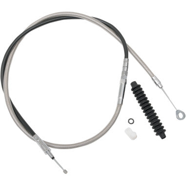 BRAIDED AND BLACK VINYL HIGH EFFICIENCY (H.E.) CLUTCH CABLES FOR HARLEY-DAVIDSON