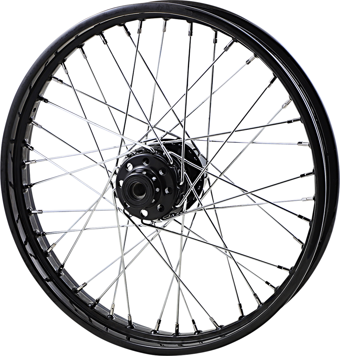 Replacement Gloss Black Laced Wheels Front Wheels for Harley Davidson