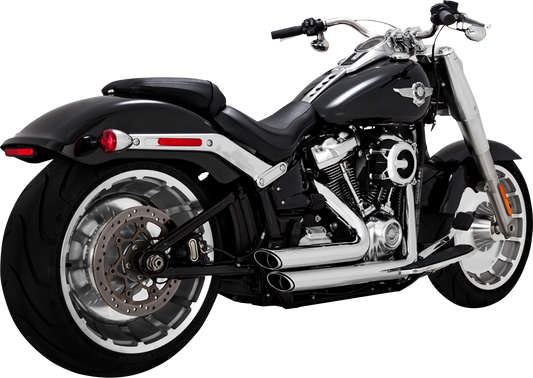 Verchromte Shortshots Escalonado Escape System für Harley Davidson