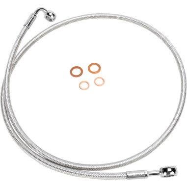 E-Z ALIGN DOT BRAIDED SINGLE DISC NON-ABS FRONT BRAKE LINES FOR HARLEY-DAVIDSON