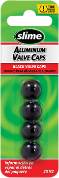 SLIME VALVE STEM CAPS CAPS VALVE STEM BLACK 4PK