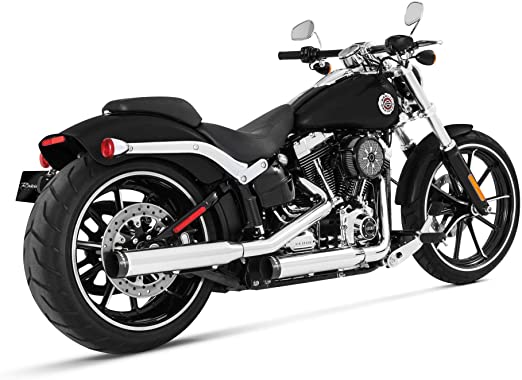 Rinehart Racing 500-0200 Muffler Slip-On 3" Chrome With Straight Black End Caps