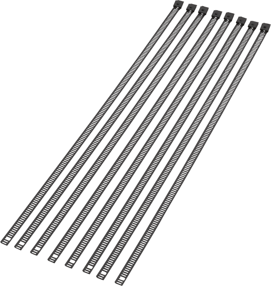 MOOSE RACING HARD-PARTS LADDER-STYLE CABLE TIES CABLE TIE BLACK 14" 8PK