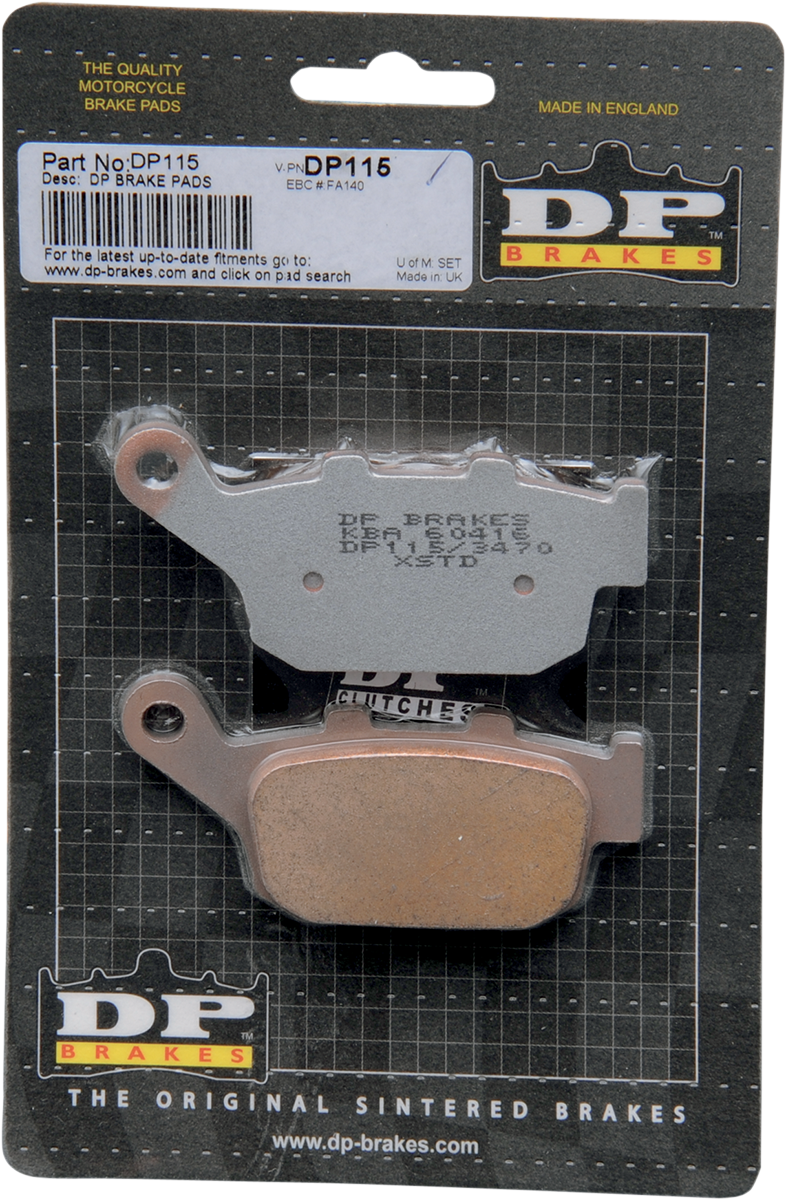 DP BRAKES BRAKE SHOES PAD, BUE/HON REAR