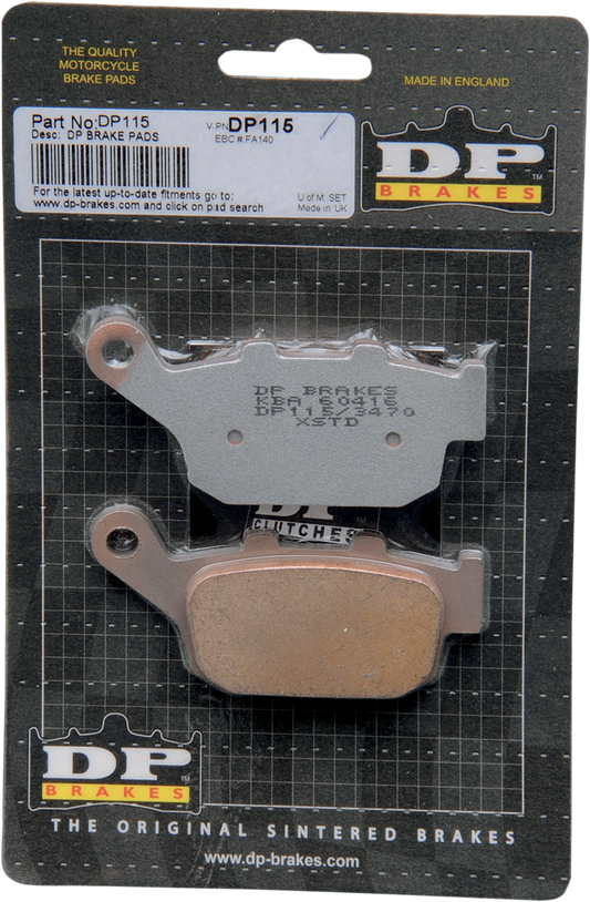 DP BRAKES BRAKE SHOES PAD, BUE/HON REAR