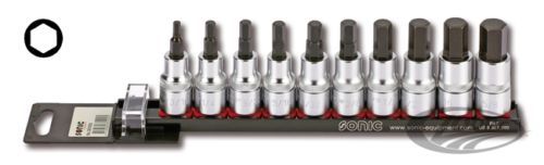 Juego Llaves Vaso Allen En Pulgadas 1/2" Allen Hexagonal Socket Set Sae