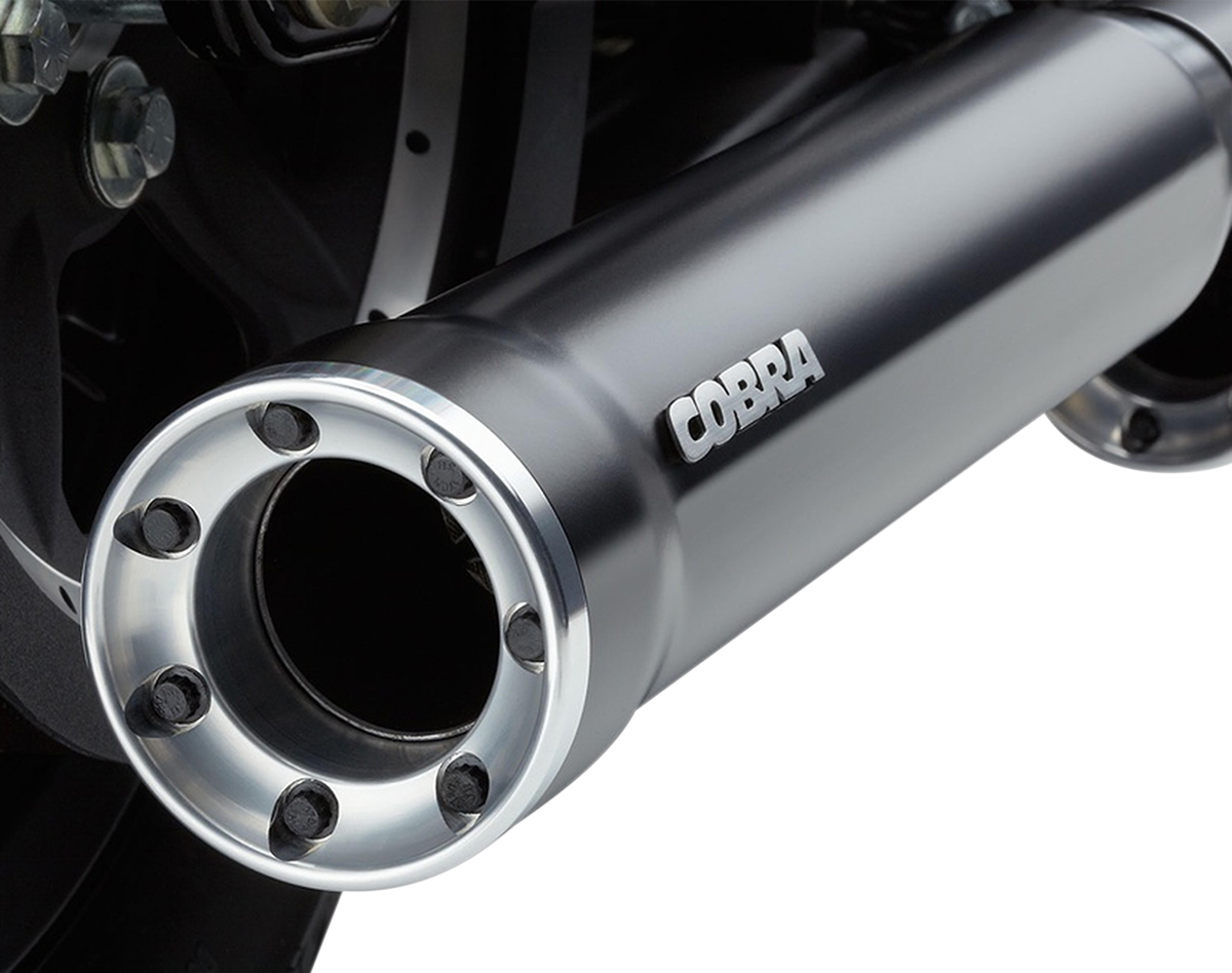 COBRA 3" SLIP-ON MUFFLERS WITH RACE-PRO TIPS FOR HARLEY-DAVIDSON 2007 - 2013 Black 3" RPT Slip-On Mufflers