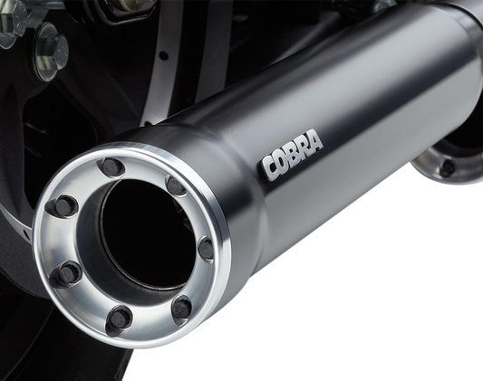 COBRA 3" SLIP-ON MUFFLERS WITH RACE-PRO TIPS FOR HARLEY-DAVIDSON 2007 - 2013 Black 3" RPT Slip-On Mufflers