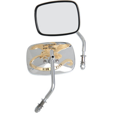 LIVE TO RIDE CUSTOM MIRRORS FOR HARLEY-DAVIDSON