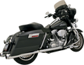 BASSANI XHAUST POWER CURVE TRUE-DUAL CROSSOVER HEADER PIPES FOR HARLEY-DAVIDSON 2007 - 2008 Chrome Power Curve True-Dual Crossover Header Pipes