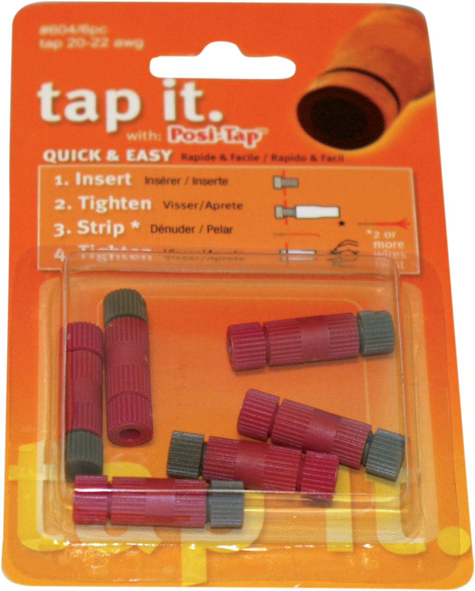 CUSTOM DYNAMICS POSI-LOCK® WIRE CONNECTORS POSI-TAP 20-22 AWG 6PK