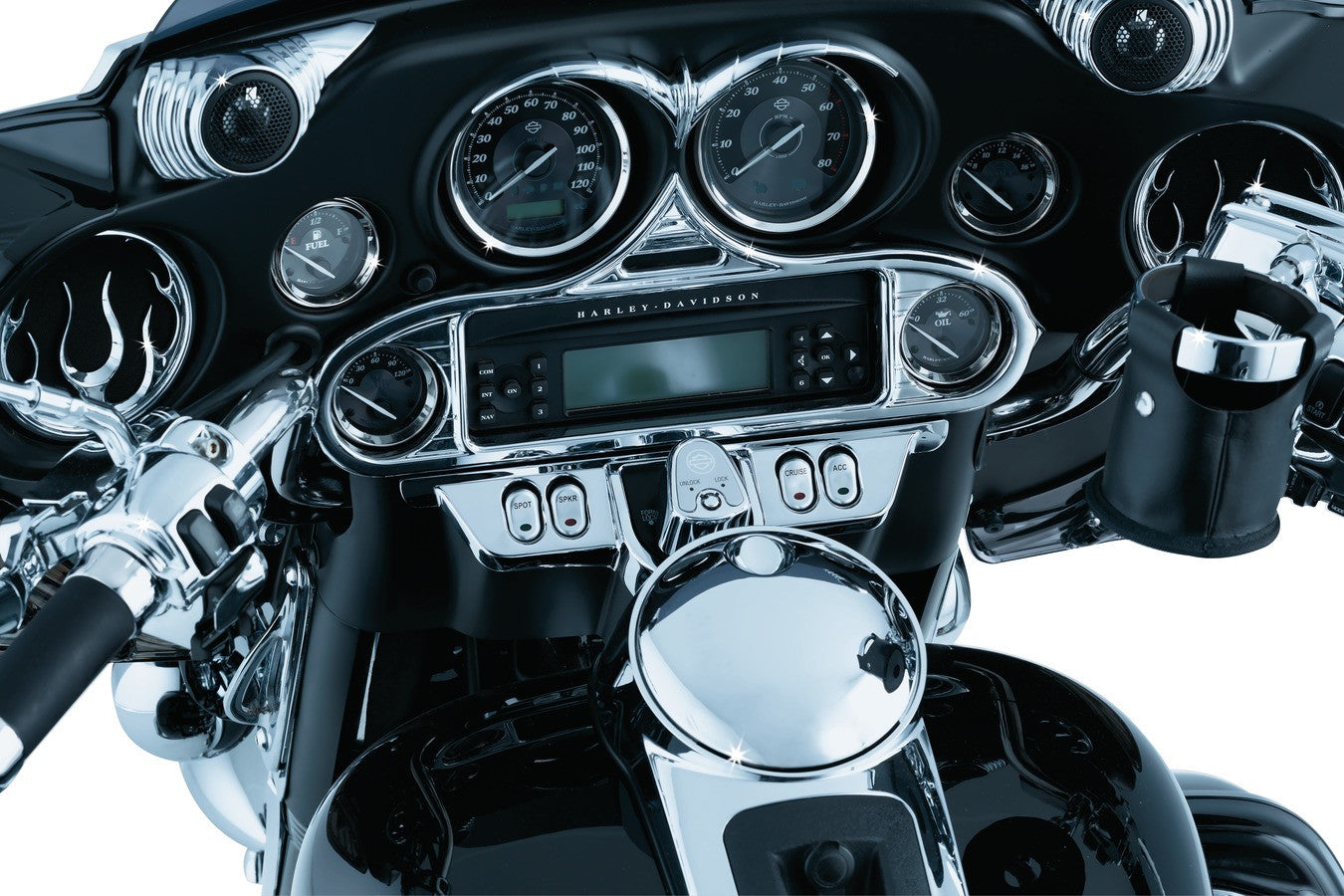 Embellecedor Cuentakilometros Para Hd® Touring Speedometer Tachometer Gauge Brow