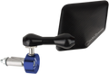 DRIVEN RACING HALO STAINLESS STEEL BAR END MIRRORS MIRROR HALO RIGHT BLUE