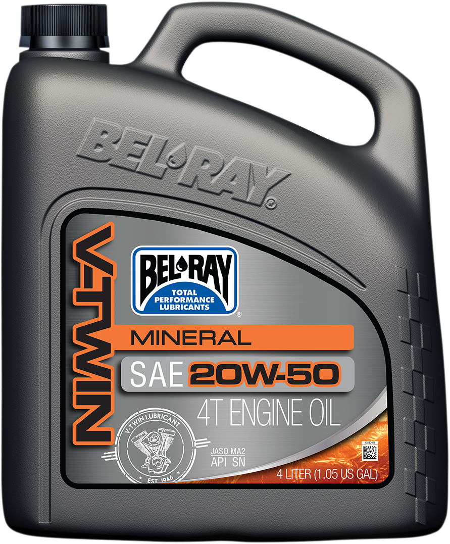 Aceite Motor Para Harley-Davidson Bel-Ray V-Twin 20W-50 Mineral 4L