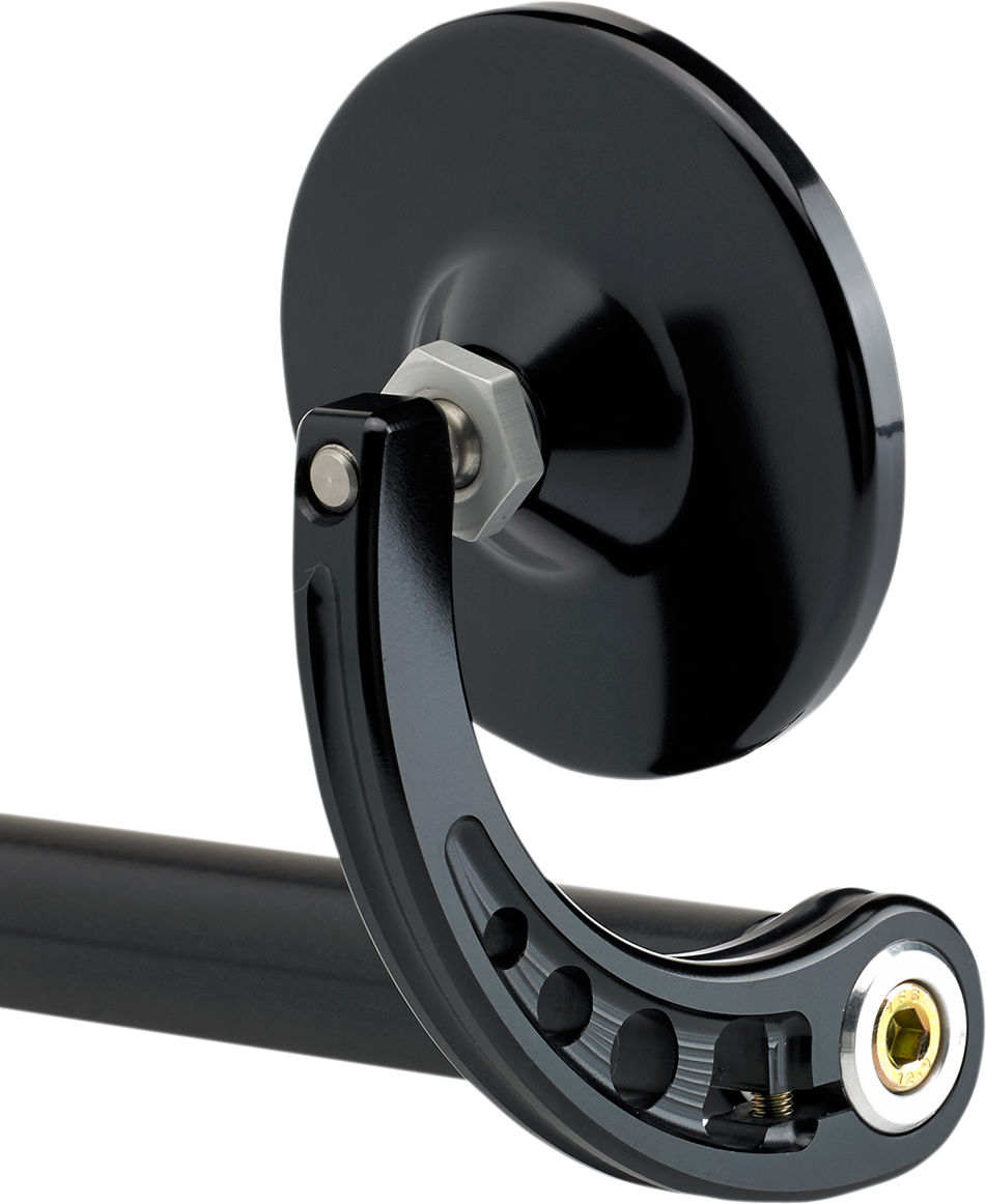 JOKER MACHINE BAR END MIRRORS MIRROR3 1/4BRND STEMC BLK