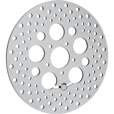 POLISHED STAINLESS STEEL DRILLED BRAKE ROTORS FOR HARLEY-DAVIDSON