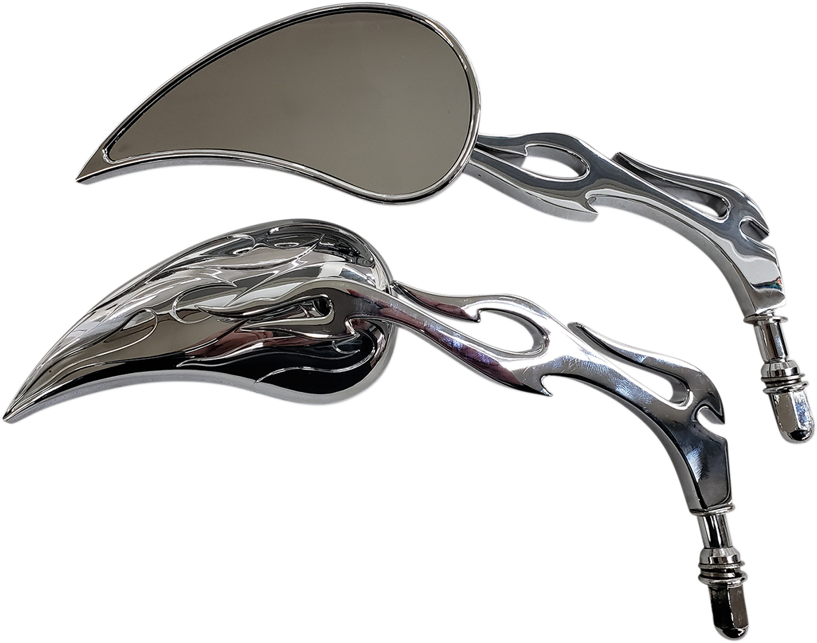 RIVCO PRODUCTS FLAME BILLET MIRRORS MIRROR BILLET FLAME