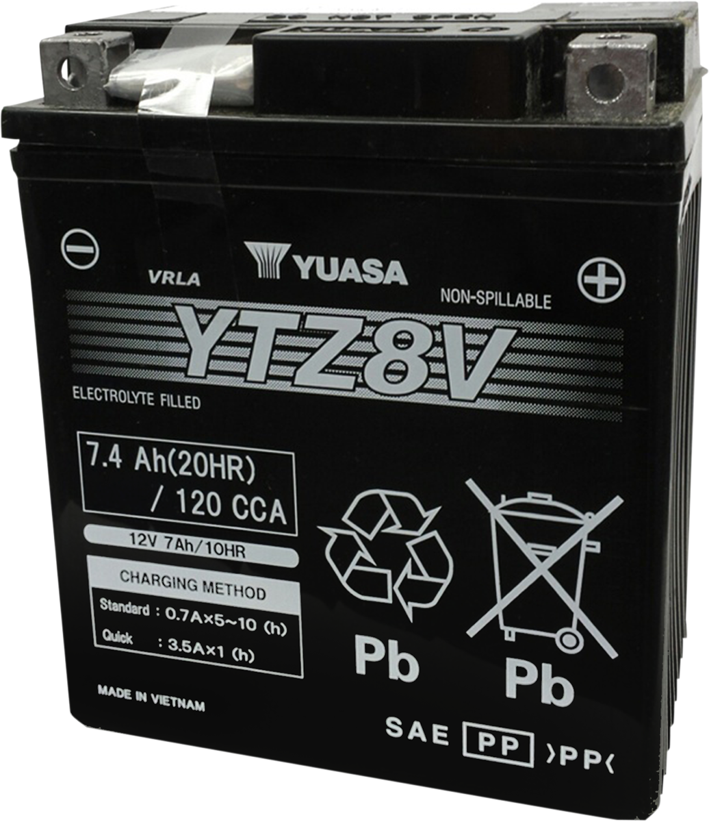 YUASA YTZ FACTORY-ACTIVATED AGM MAINTENANCE-FREE BATTERIES BATTERY YTZ8V