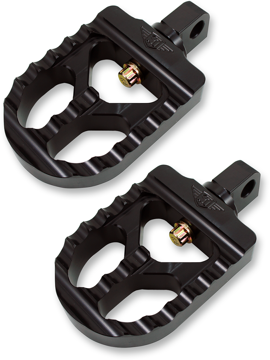JOKER MACHINE ADJUSTABLE SERRATED BILLET FOOTPEGS AND SHIFTER PEG PEG ADJ SERRATED SHORT BK