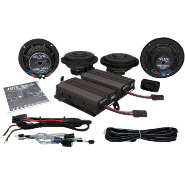 FRONT/REAR SPEAKER KIT WITH 600-WATT AMP FOR HARLEY-DAVIDSON