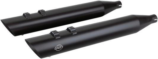 S&S CYCLE 4" SLASH-CUT SLIP-ON MUFFLERS FOR HARLEY-DAVIDSON 2017 - 2019 Black 4" Touring Slip-On Mufflers