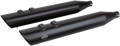 S&S CYCLE 4" SLASH-CUT SLIP-ON MUFFLERS FOR HARLEY-DAVIDSON 2009 Black 4" Touring Slip-On Mufflers