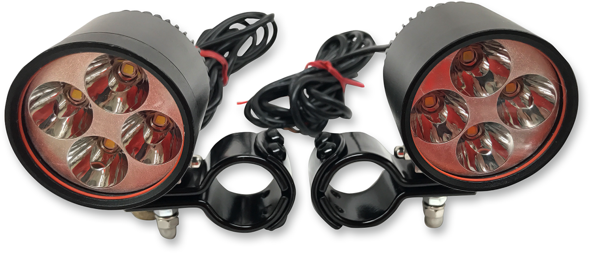 RIVCO PRODUCTS 2" LED DRIVING LIGHT KIT W/ 11/4​" CLAMPS LED DRIVING LIGHT BLK