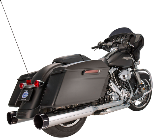 S&S CYCLE 41/2" MK45 PERFORMANCE MUFFLERS FOR HARLEY-DAVIDSON 1995 - 2013 Chrome/Black/Natural Tracer Mk45 Slip-On Mufflers