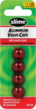 SLIME VALVE STEM CAPS CAPS VALVE STEM RED 4PK