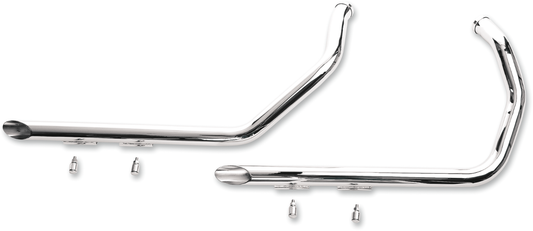 PAUGHCO 13/4" DRAG PIPES FOR HARLEY-DAVIDSON 2004 - 2014 Chrome 1 3/4" Drag Pipes