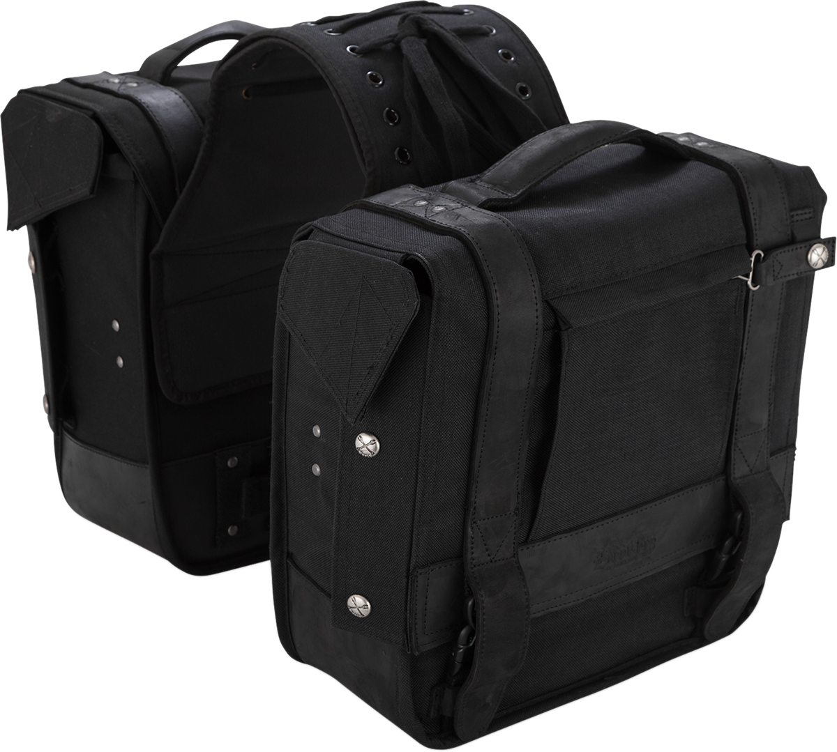BURLY BRAND THROWOVER SADDLEBAGS SADDLEBAG THROWOVER BLK