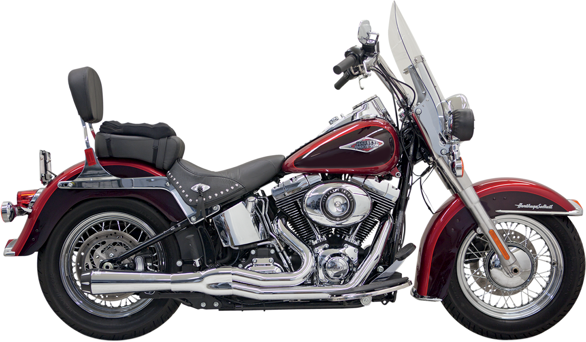 BASSANI XHAUST ROAD RAGE II MEGA POWER 2-INTO-1 SYSTEMS FOR HARLEY-DAVIDSON 2005 Chrome/Black Short Road Rage II Mega Power 2-Into-1 Exhaust System
