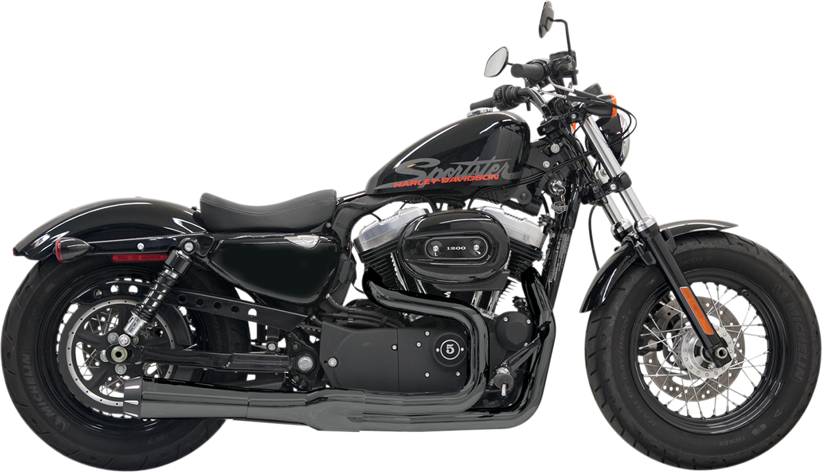 BASSANI XHAUST ROAD RAGE II MEGA POWER 2-INTO-1 SYSTEMS FOR HARLEY-DAVIDSON 2007 - 2013 Black Short Road Rage II Mega Power 2-Into-1 Exhaust System