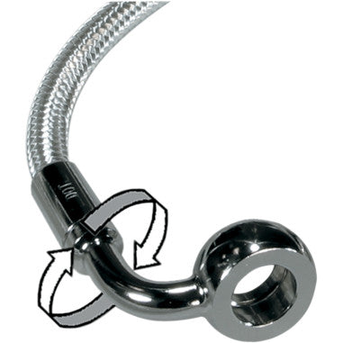E-Z ALIGN DOT BRAIDED SINGLE DISC NON-ABS FRONT BRAKE LINES FOR HARLEY-DAVIDSON