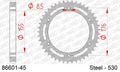 Corona AFAM acero estándar 86601 - Paso 530 AFAM 86601-45