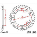 Corona JT 1340 de zinc negro con 43 dientes JT SPROCKETS JTR1340.43ZBK