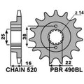 Piñón PBR acero estándar 490BL - Paso 520 PBR 490BL.15.18NC
