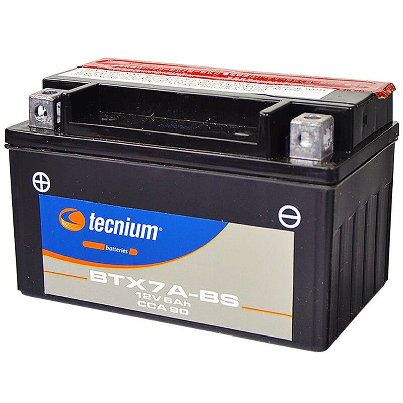Batería TECNIUM BTX7A-BS sin mantenimiento con pack de electrolito (Sustituye 4825) TECNIUM 820619