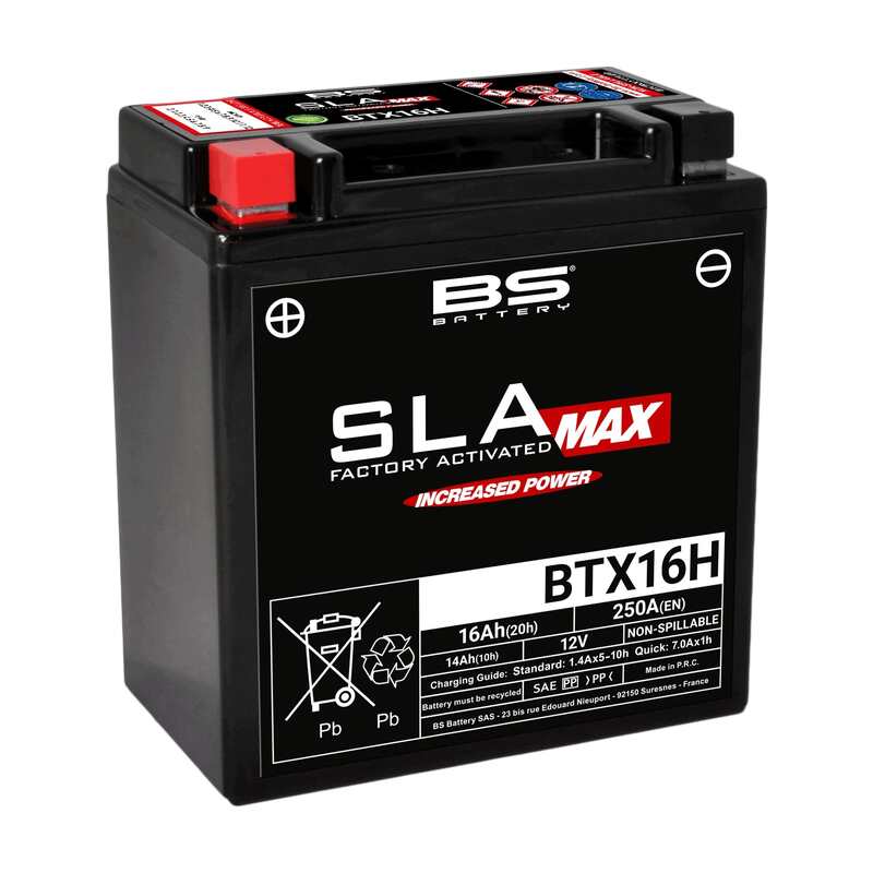 Batería BS BATTERY SLA Max sin mantenimiento activada en fábrica BTX16H BS BATTERY 300896