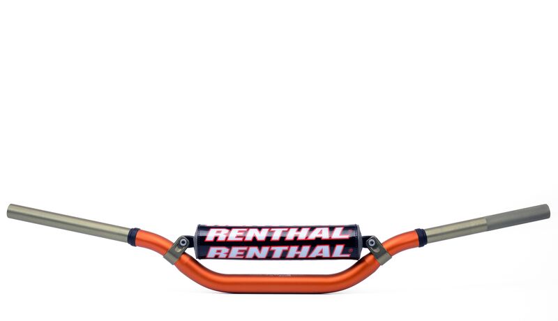 Manillar Renthal Twinwall Carmichael alto naranja con protector negro 997-01-OR-02-185 RENTHAL 997-01-OR-02-185