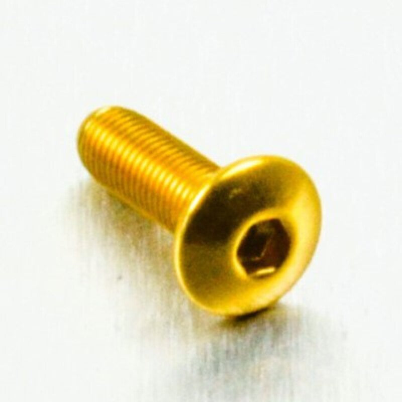 Tornillo de Aluminio Pro-bolt cabeza redondeada M4 x (0.5mm) x 12mm Fine oro LFB412FG PRO BOLT LFB412FG