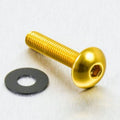 Tornillo de Aluminio Pro-bolt cabeza redondeada M5 x (0.8mm) x 20mm oro LFB520G PRO BOLT LFB520G