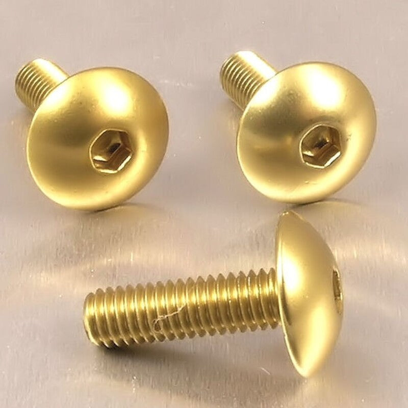 Tornillo de Aluminio Pro-bolt cabeza redondeada M6 x (1.00mm) x 20mm oro LFB620G PRO BOLT LFB620G