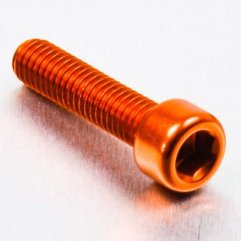 Tornillo de Aluminio Pro-bolt cabeza cilíndrica M6 x (1.00mm) x 25mm naranja LPB625R PRO BOLT LPB625O